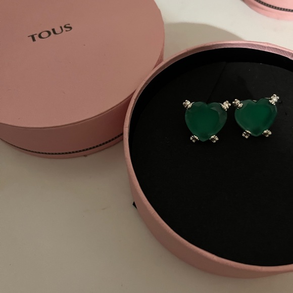 TOUS Color Pills earrings in sterling silver with faceted heart-cut - Picture 2 of 9